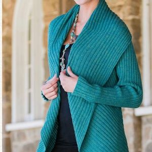 Simply natural alpaca cardigan round sweater